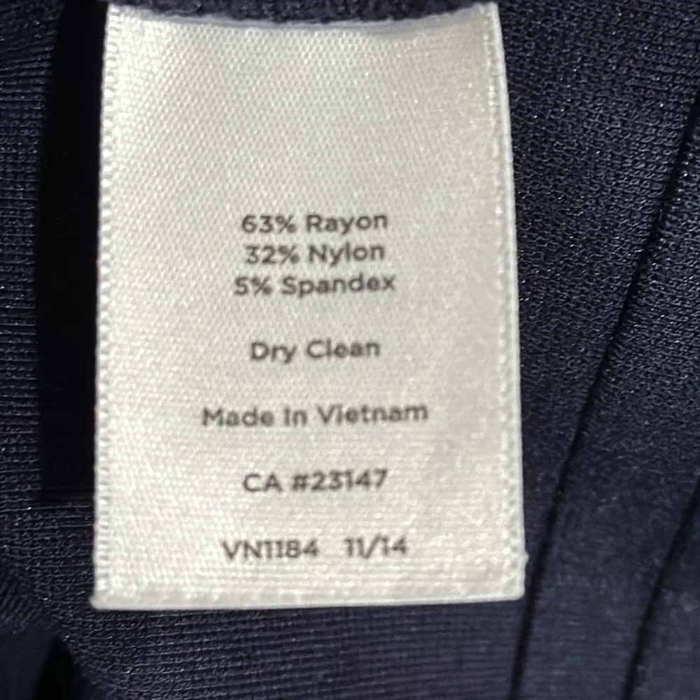 Talbots Navy Blue Ponte Knit Dress Size 6 Petite - EUC